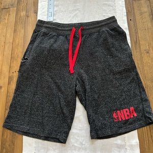 Pre-owned NBA shorts In Charcoal Grey / Red. Men’s Medium. Small Tear On Pocket